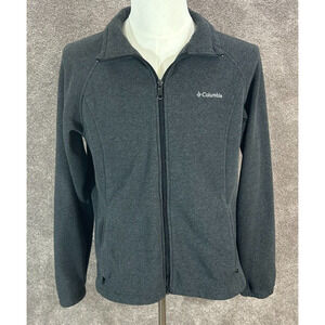 Columbia Jacket Womens XL‎ Gray Fleece Full Zip Long Sleeve Zip Pockets